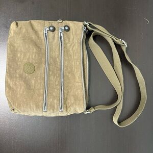 Kipling Tan / Olive Green Crossbody Bag